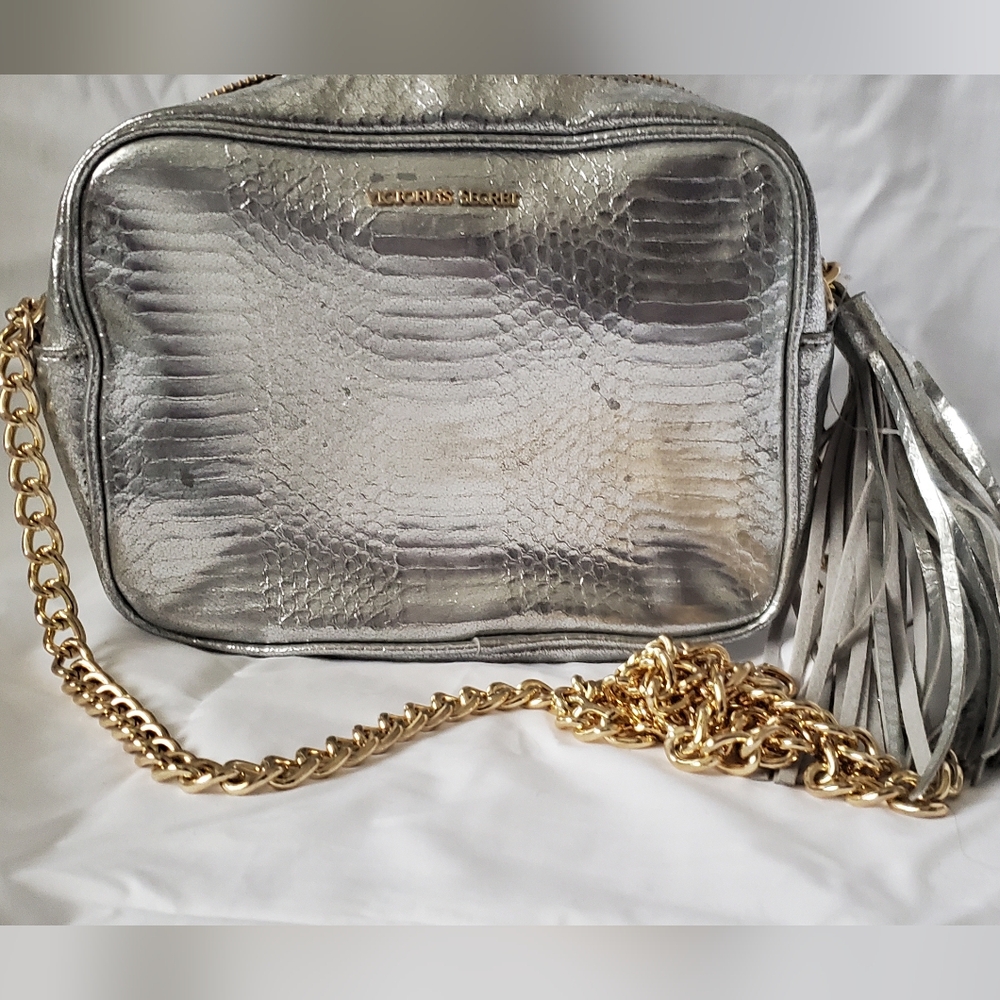 Victorias Secret Silver Chain Crossbody Bag